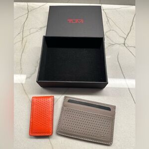 TUMI card case & money clip. Brand new.